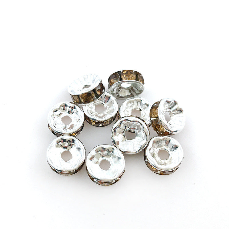 Venta al por mayor, 100 unidades/paquete, 8MM, accesorios de bricolaje, cuentas de aleación de anillo de perforación